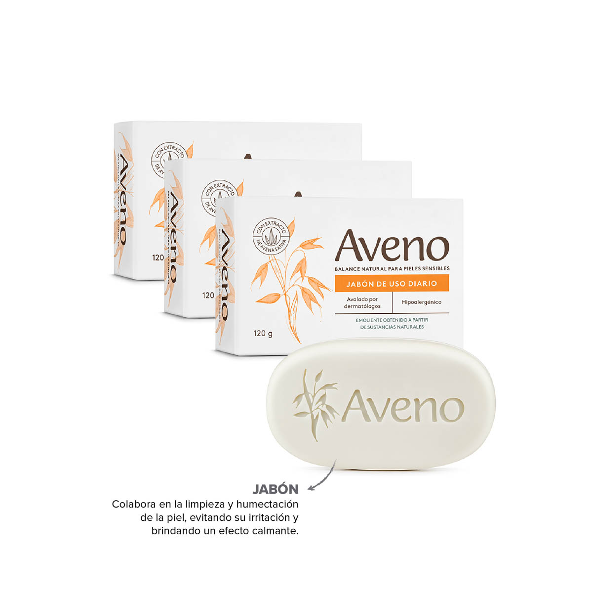 Kit Aveno Jab&oacute;n Compuesto x3